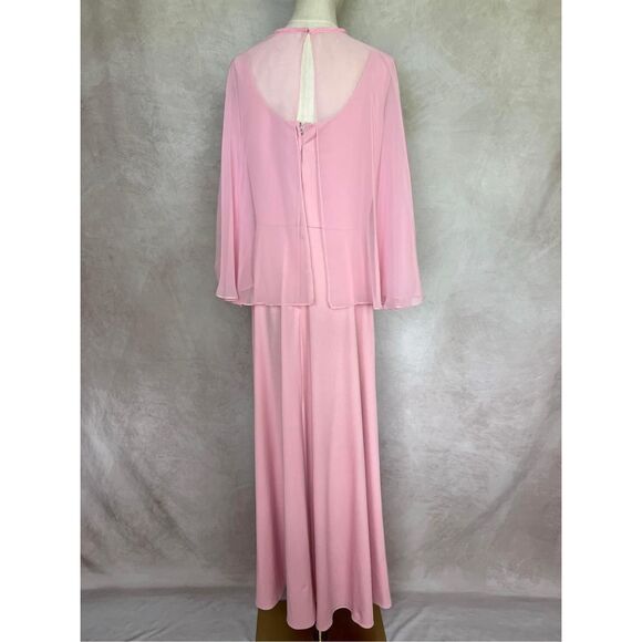 Vintage 1970s Plus Size Pink Maxi Dress - Picture 5 of 6